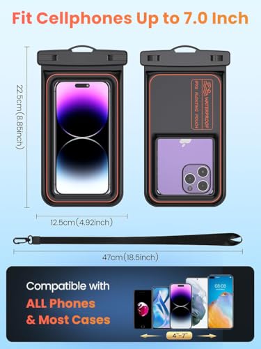 ZORBES® IPX8 Waterproof Mobile Pouch for 7.5'' Phones 30M Underwater Dry Bag with PVC Touchscreen, Secure Lock Seal, Detachable Sling Strap for Swimming, Snorkeling, Beach & Water Sports ZORBES® IPX8 Waterproof Mobile Pouch for 7.5'' Phones 30M Underwater Dry Bag with PVC Touchscreen, Secure Lock Seal, Detachable Sling Strap for Swimming, Snorkeling, Beach & Water Sports